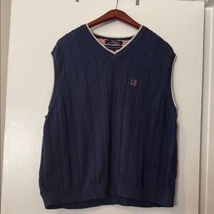 Tommy Hilfiger Men's V-Neck Navy Sweater Vest